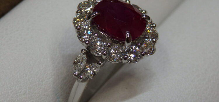 Ptルビーリング石留