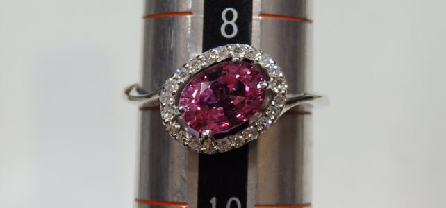 Ptピンク石リングサイズ直し